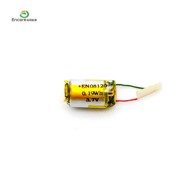 08120 50mAh sylindrisk 3,7v lipo-batteri