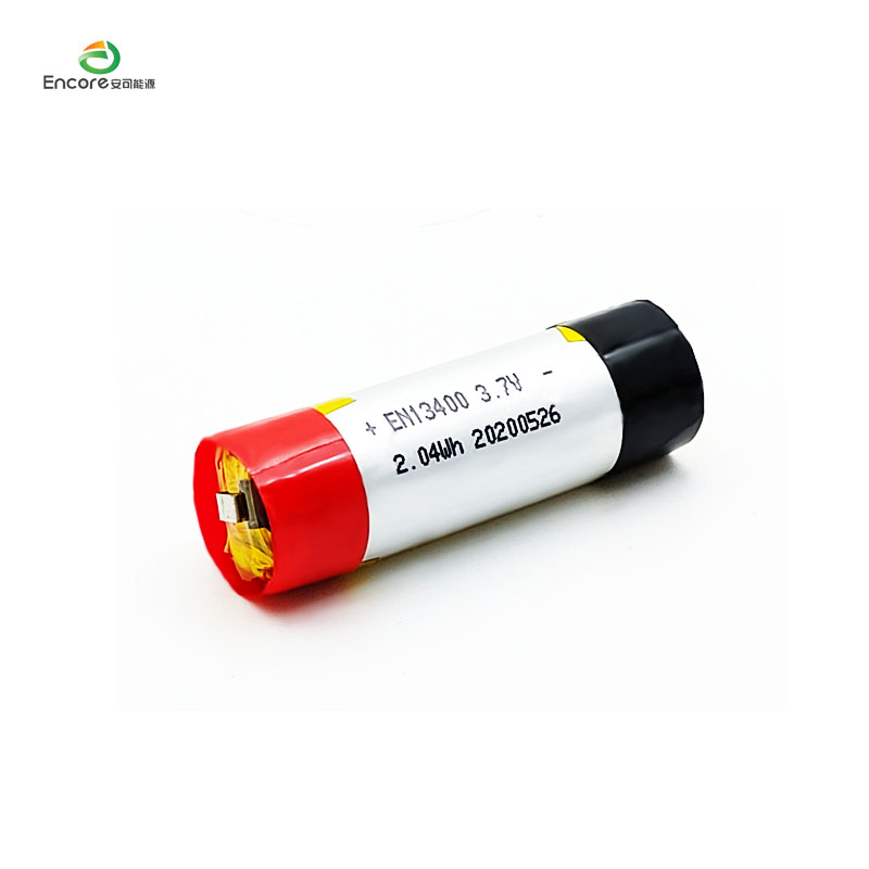 13400 sylindrisk 550mah lipo batteri