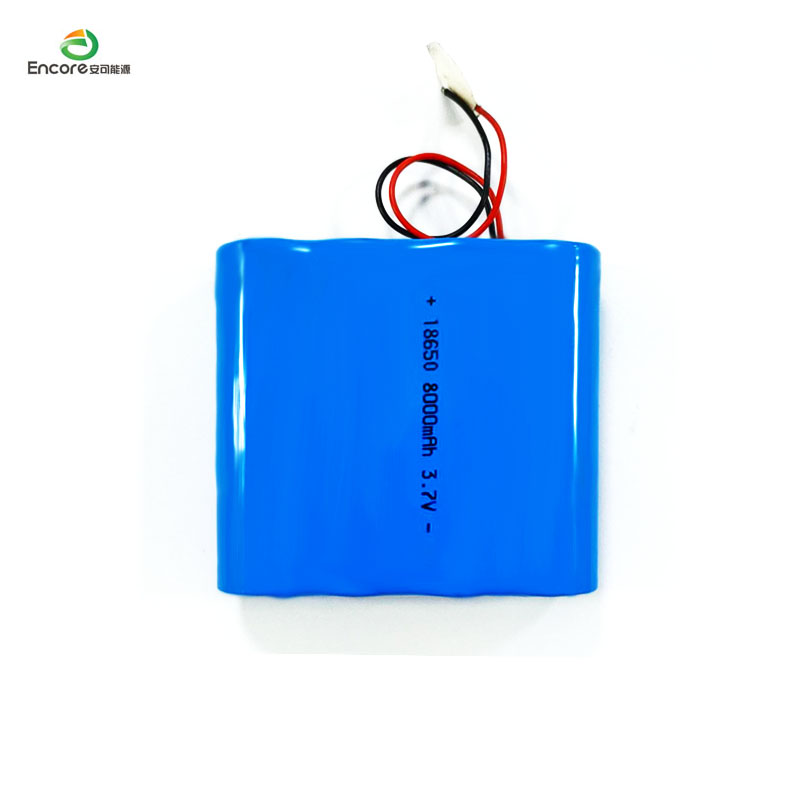 18650 8000mAh 3.7V litiumionbatteripakke