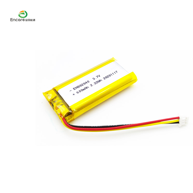 3,7v 600mah 2,22wh Li Ion-batteri