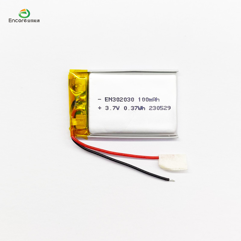 3,7V oppladbart 100mah batteri