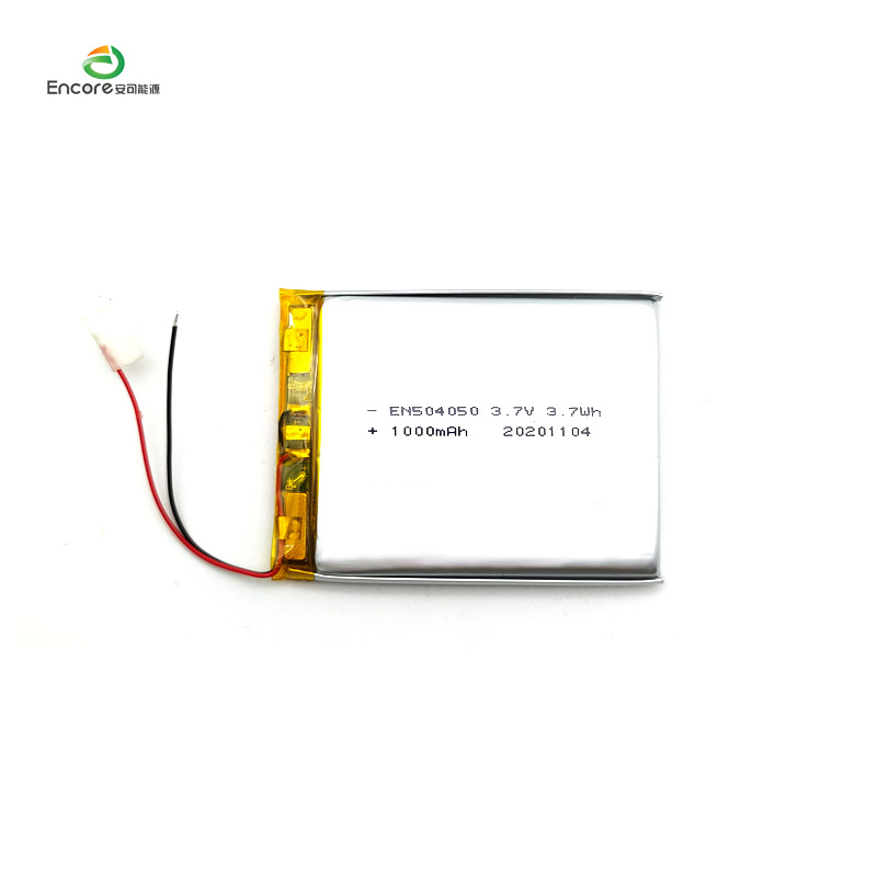 504050 3,7v 1000mah lipo JST-kontakt litiumpolymerbatteri for bærbar utvekslingsenhet med UL