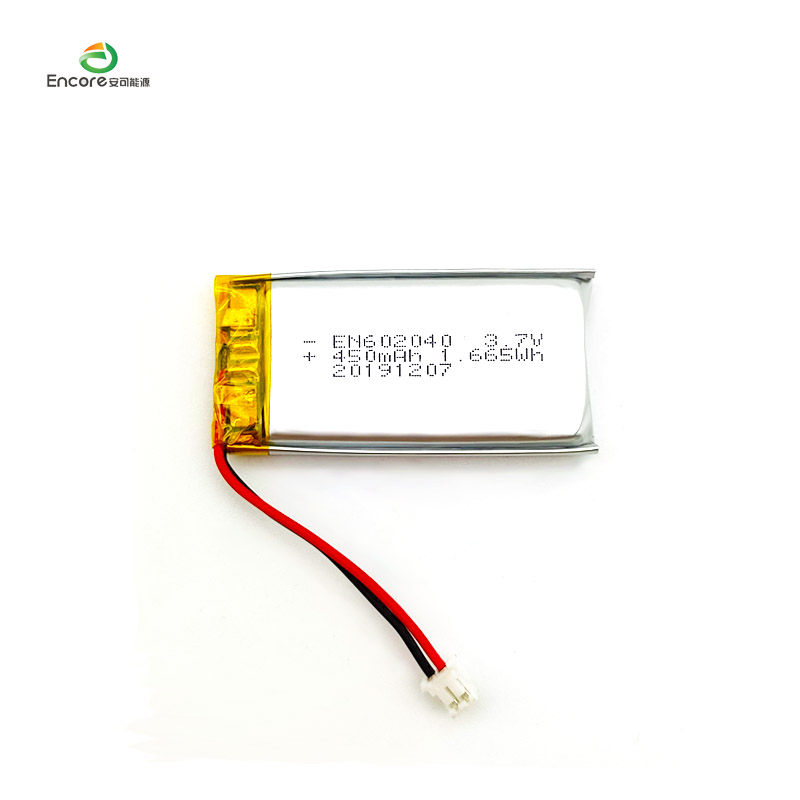 602040 3,7v 450mah Li-polymerbatteri